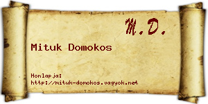 Mituk Domokos névjegykártya
